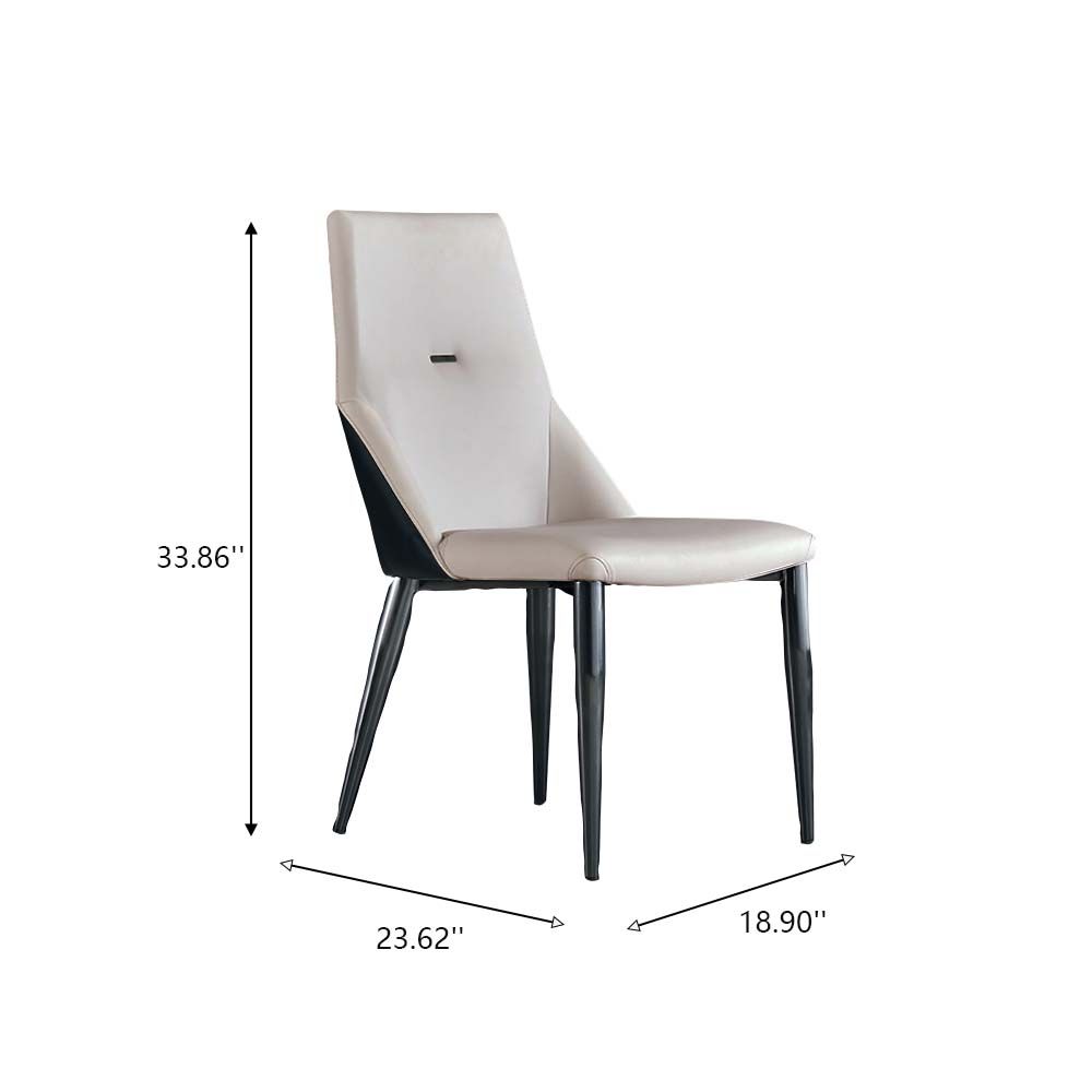 Leather apricot PU Dining Chairs
