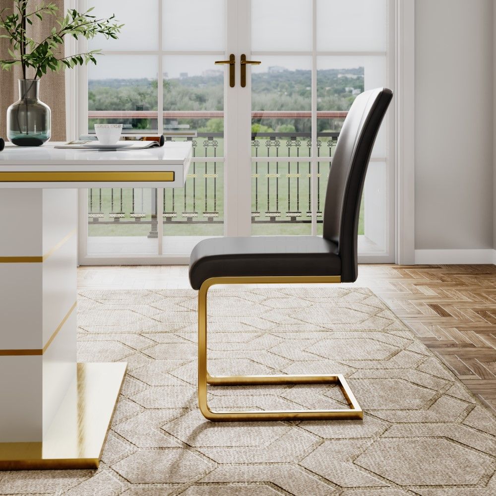 Leather Black Leather Dining Chairs