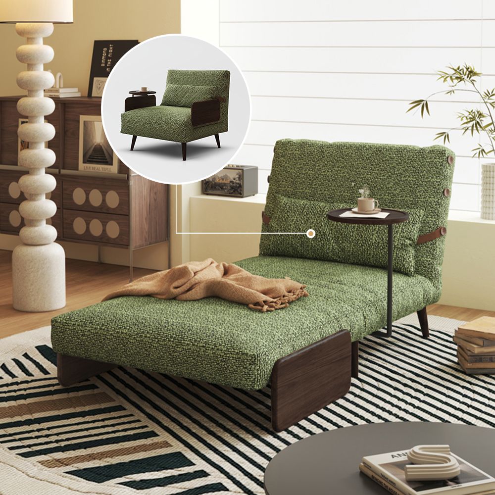 Linen Fabric Green Cotton & Linen Accent Chairs