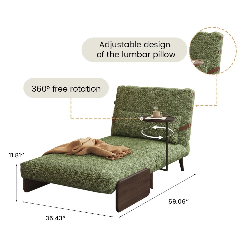 Partly Assemble Green Cotton & Linen Accent Chairs