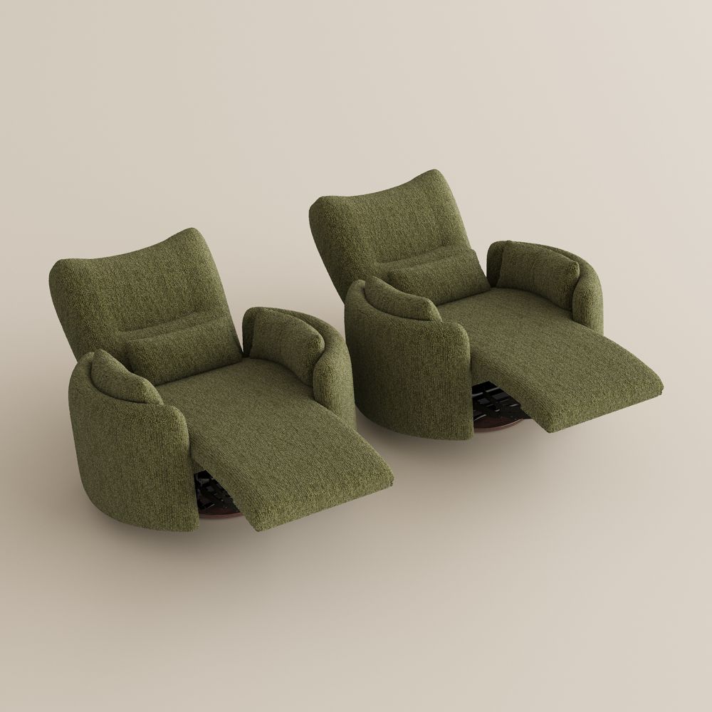 Green Chenille Accent Chairs