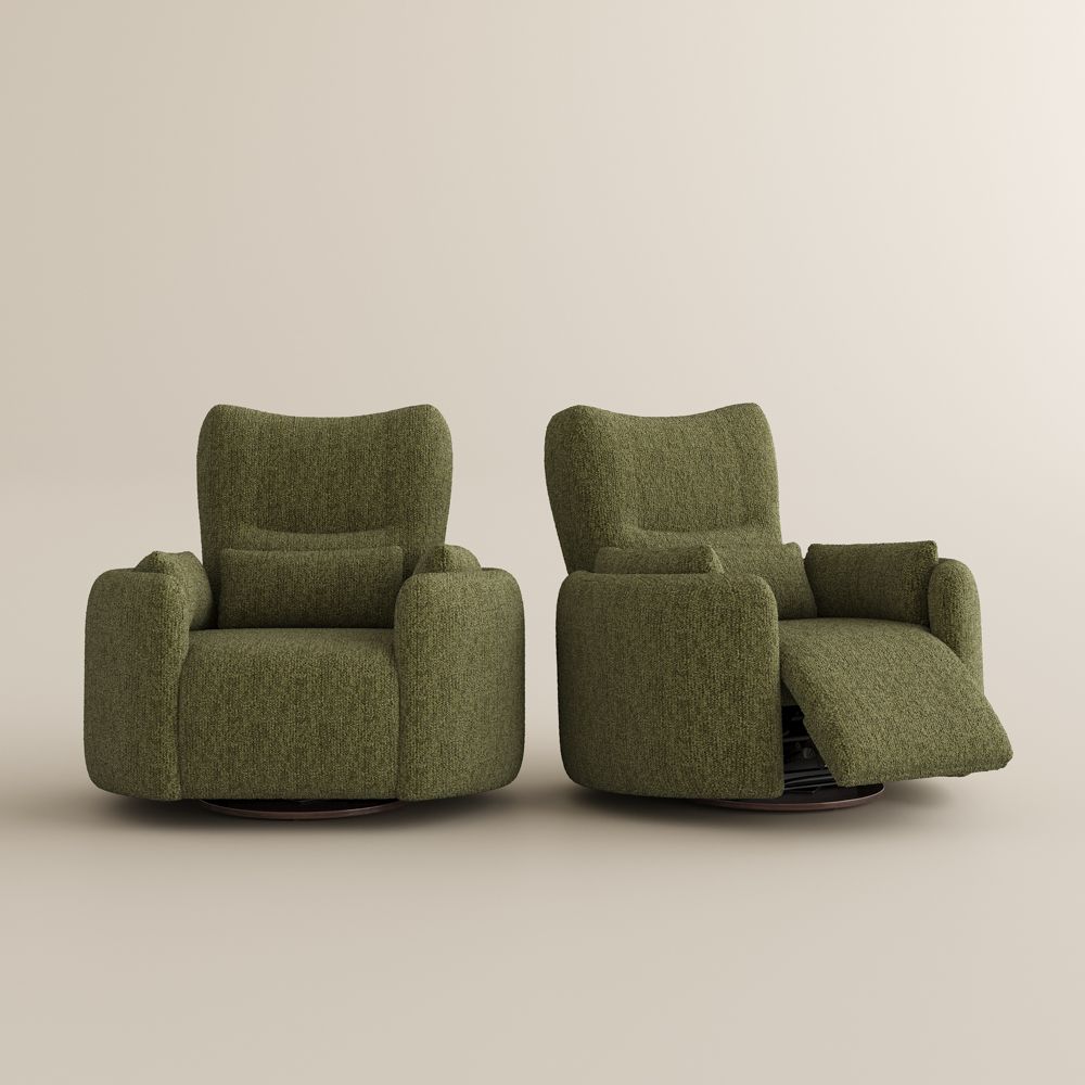 Green Chenille Accent Chairs