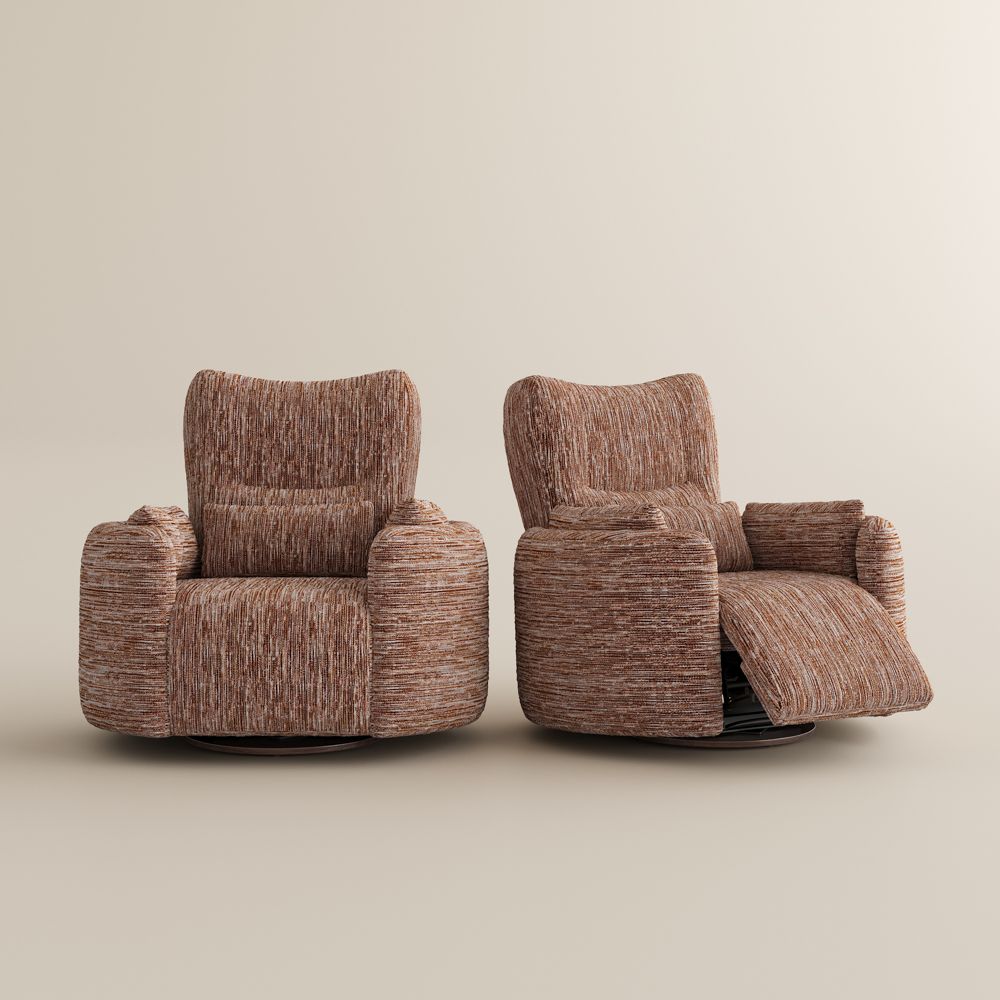 Brown Chenille Accent Chairs