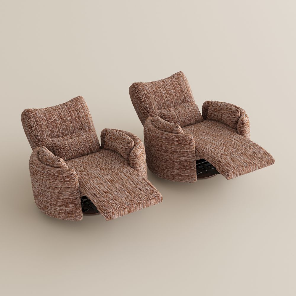 Brown Chenille Accent Chairs