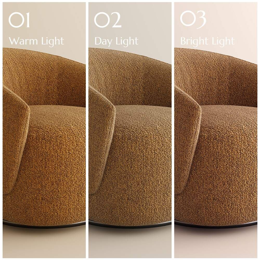 Partial Assembly Required Brown Bouclé Accent Chairs