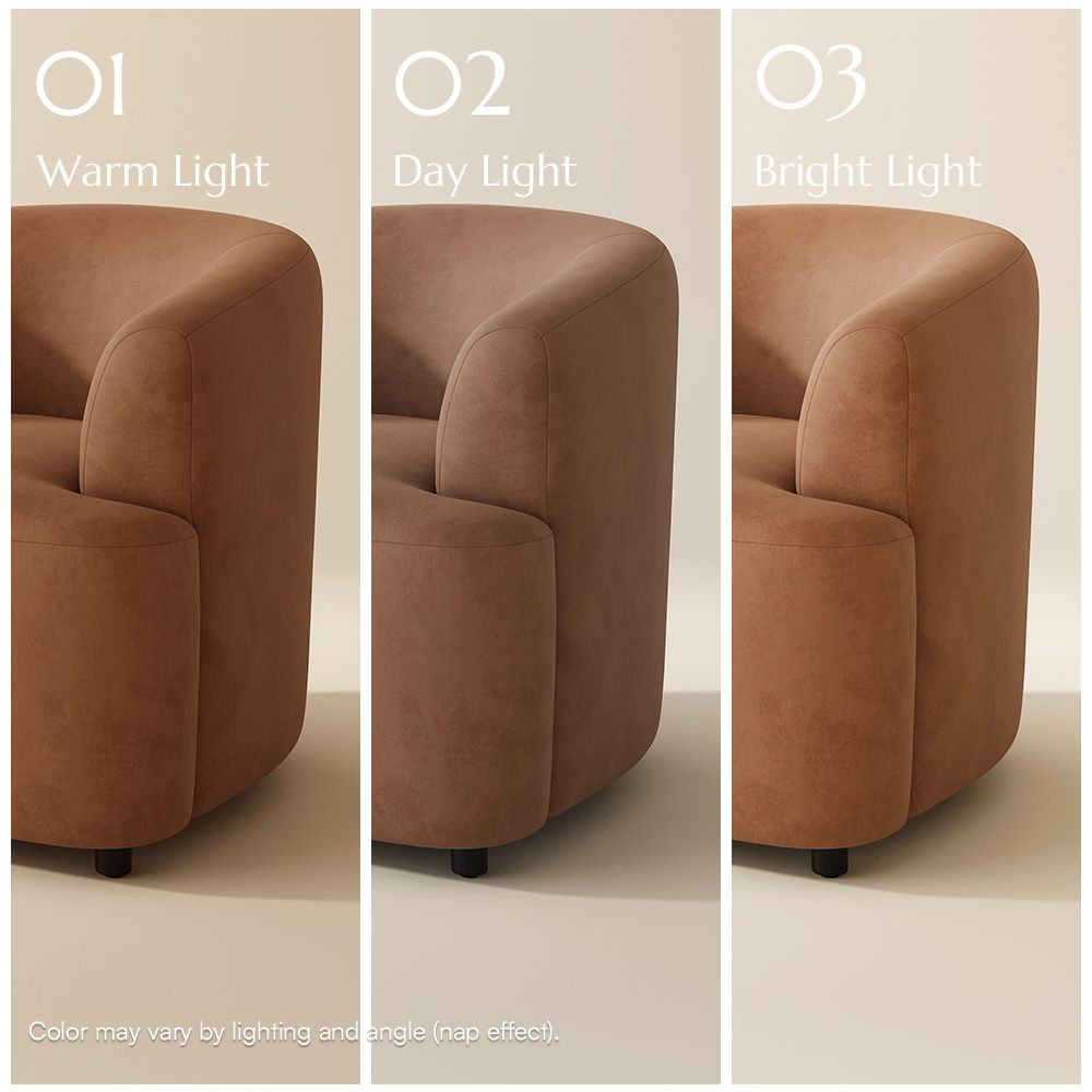 Suede Fabric Brown Suede Fabric Accent Chairs