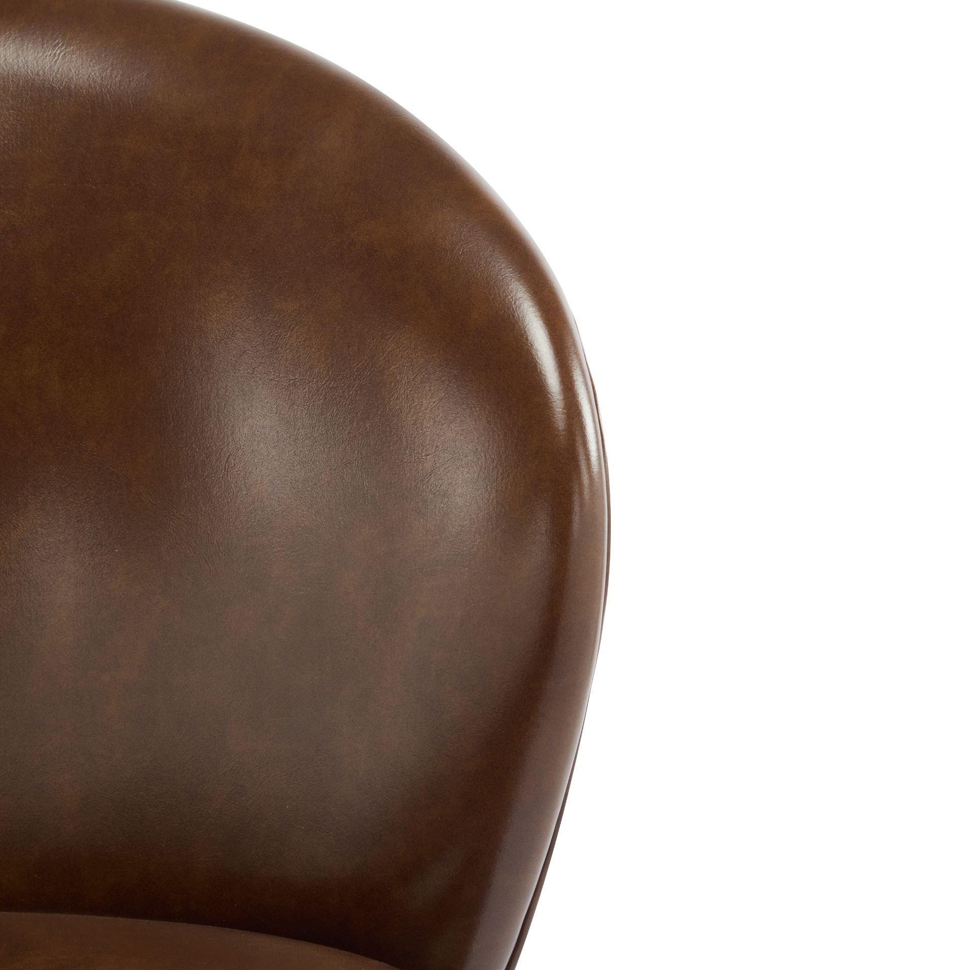 Iron Dark Brown PU Leather & Plywood Bar Stools & Counter Stools