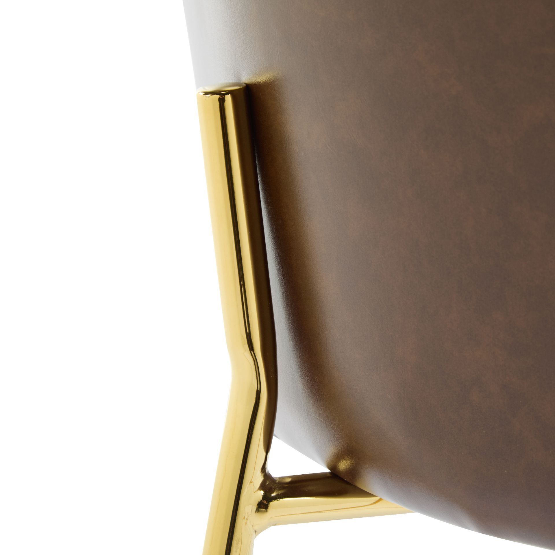 Iron Dark Brown PU Leather & Plywood Bar Stools & Counter Stools