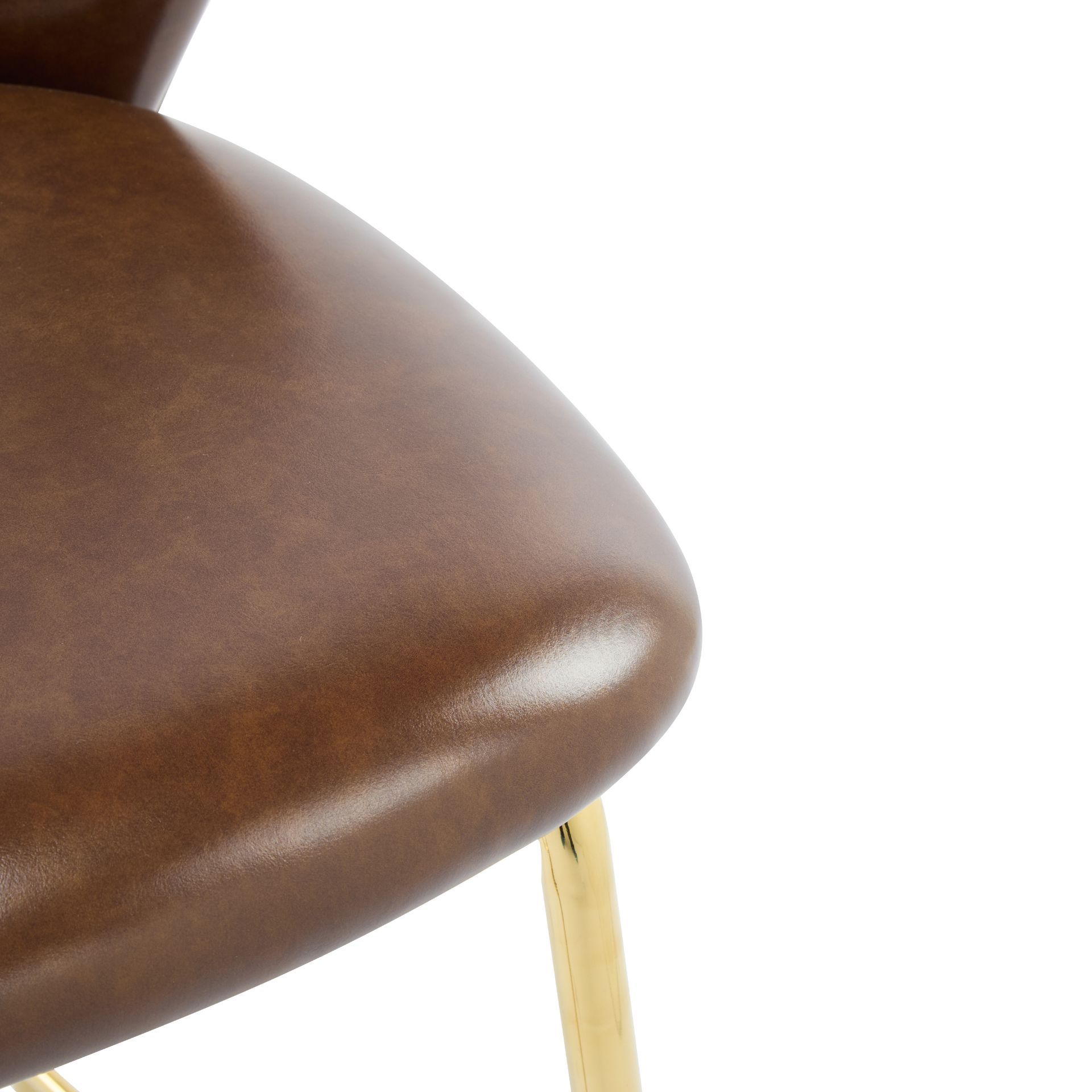 Modern Dark Brown PU Leather & Plywood Bar Stools & Counter Stools