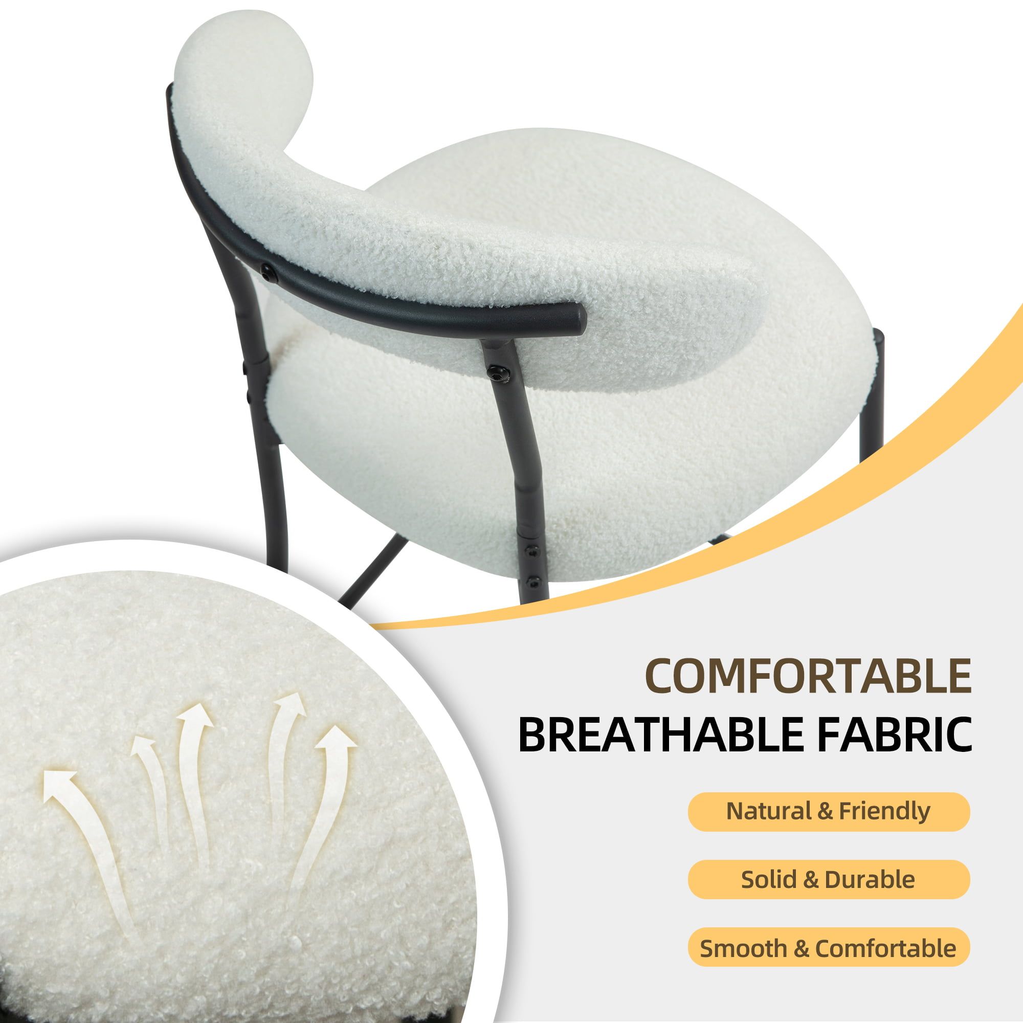 for 4 White Fabric Bar Stools & Counter Stools