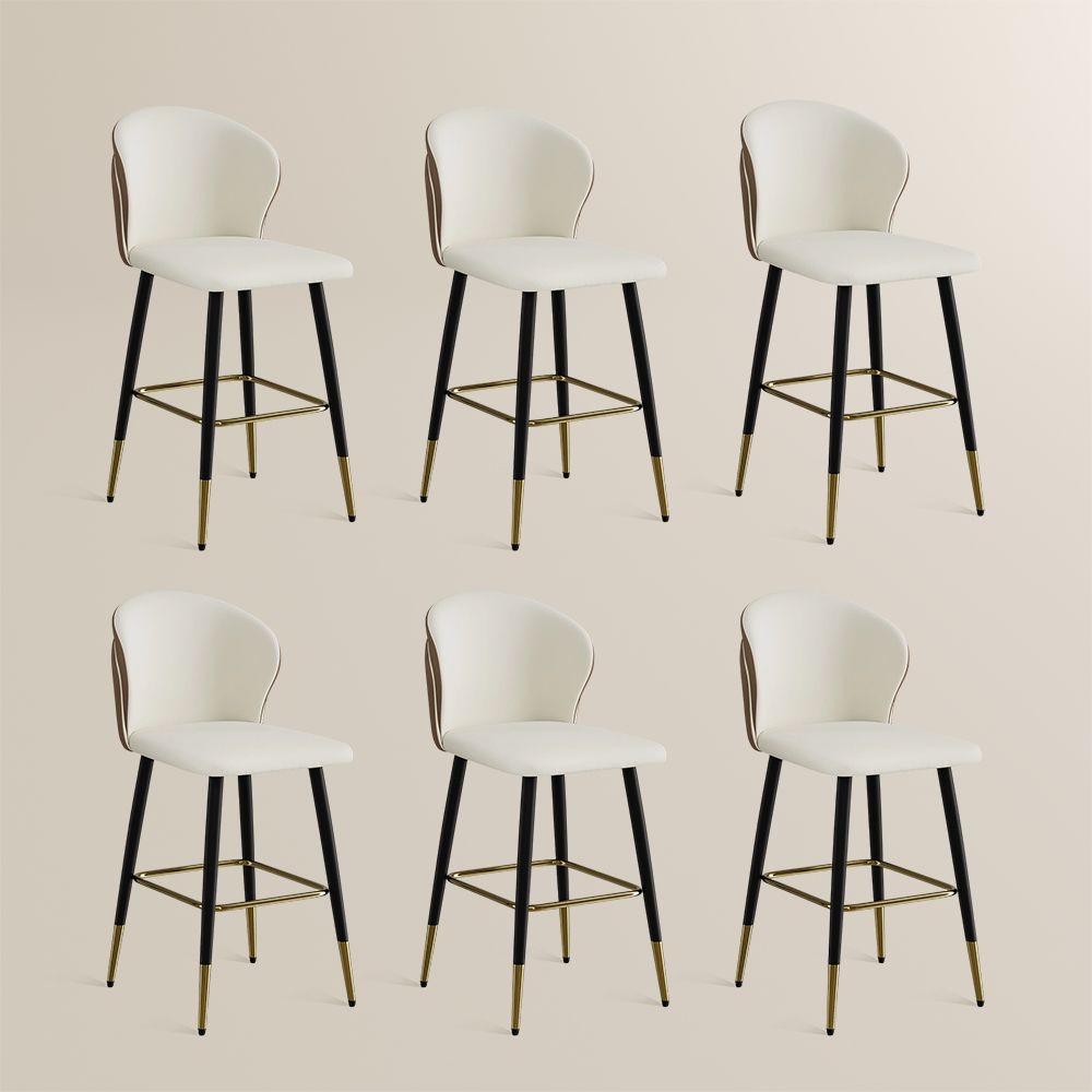 PU Leather Beige & Brown PU Leather Bar Stools & Counter Stools