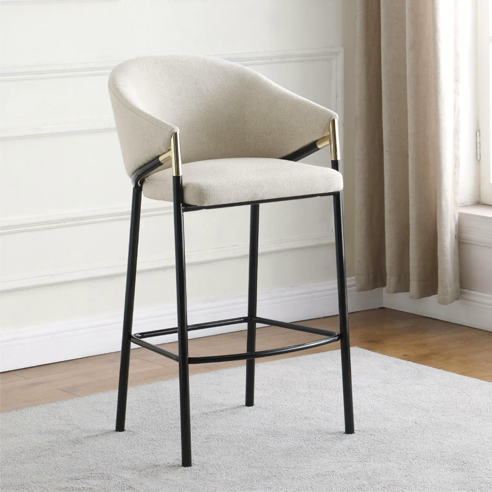 Fabric Beige Fabric Bar Stools & Counter Stools