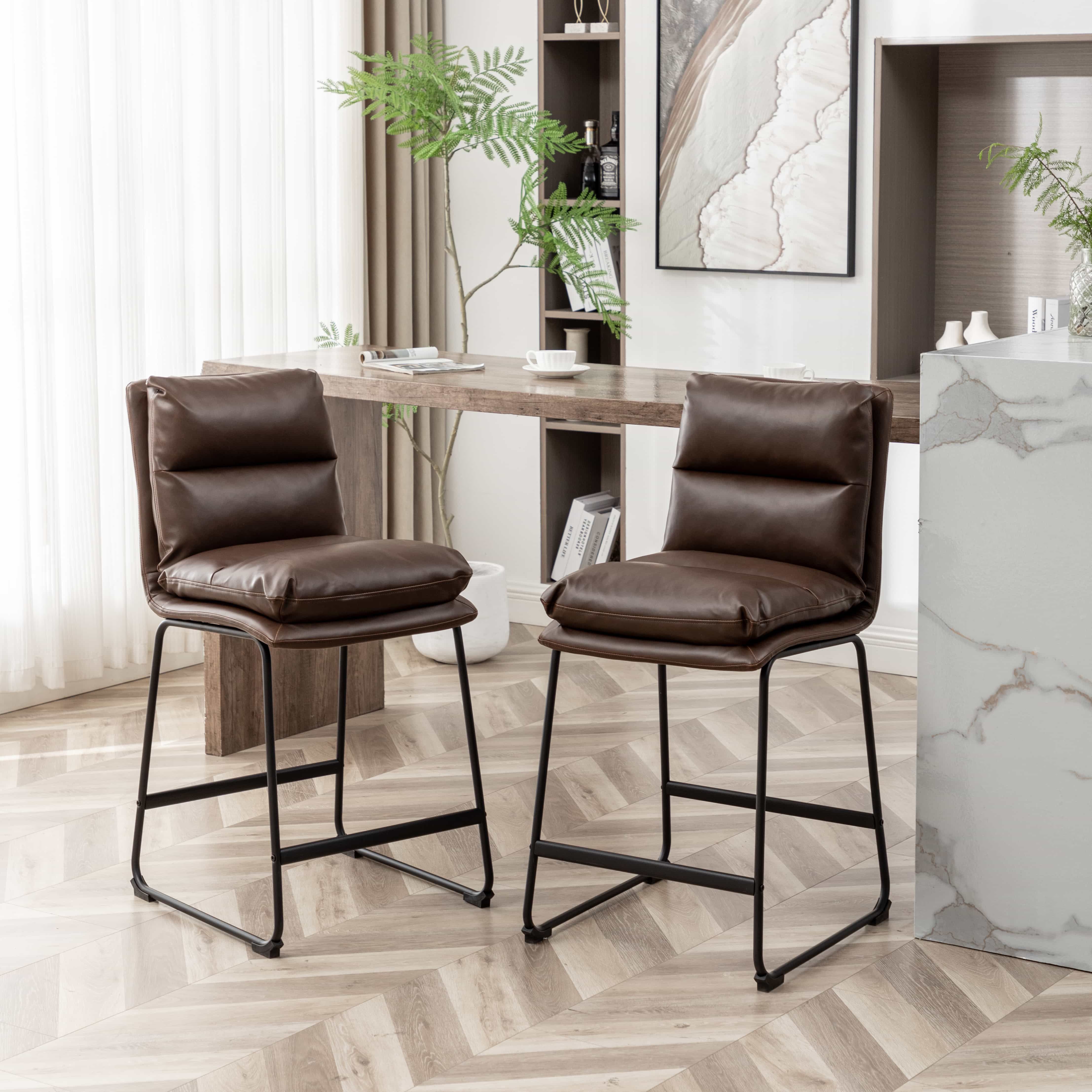 Leather Brown Bar Stools & Counter Stools