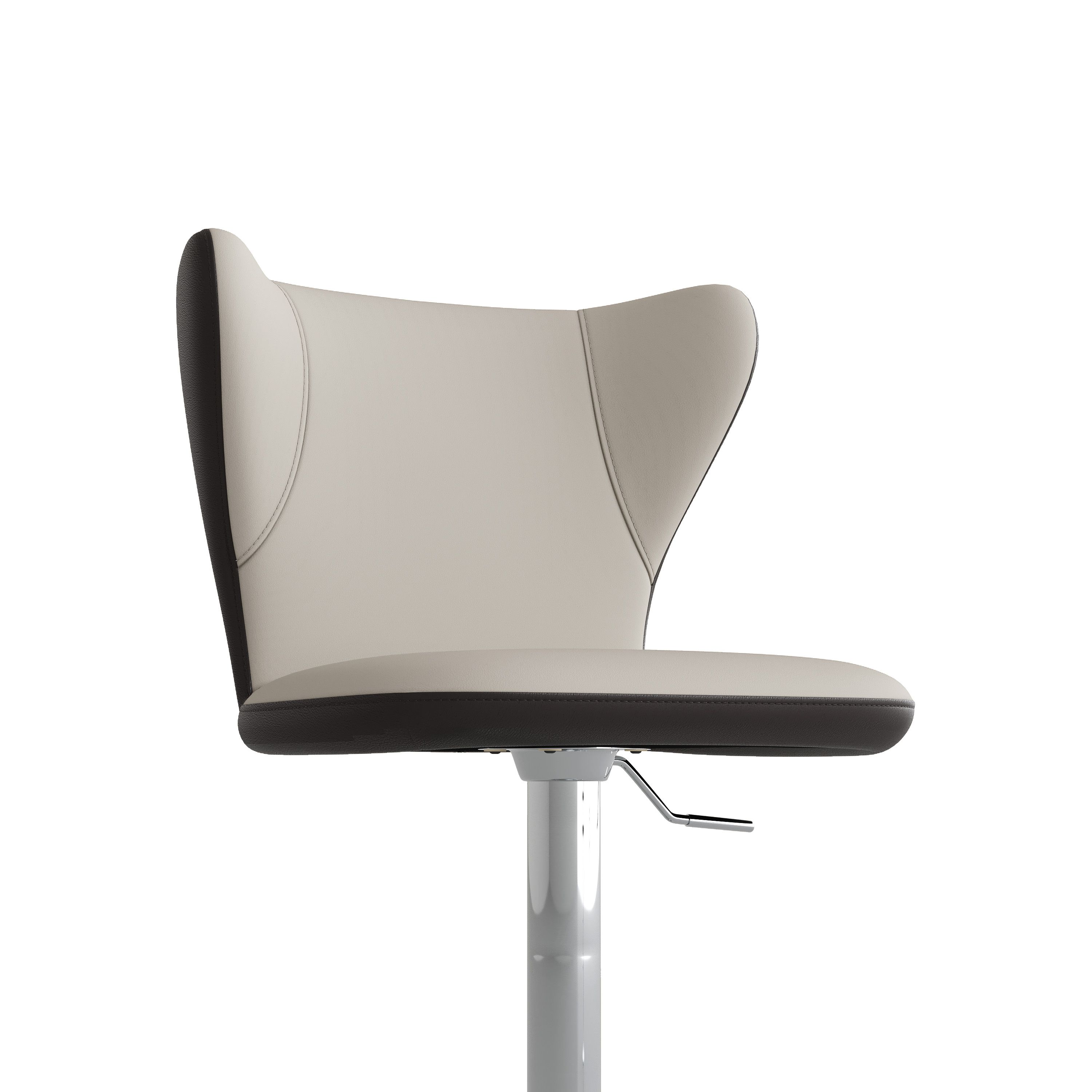 Easy Assembly Beige & Brown PU Leather Bar Stools & Counter Stools