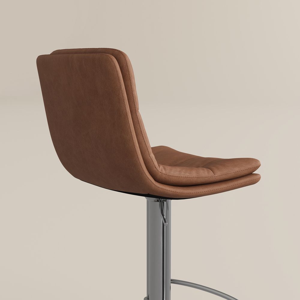 Modern Brown PU Leather Bar Stools & Counter Stools