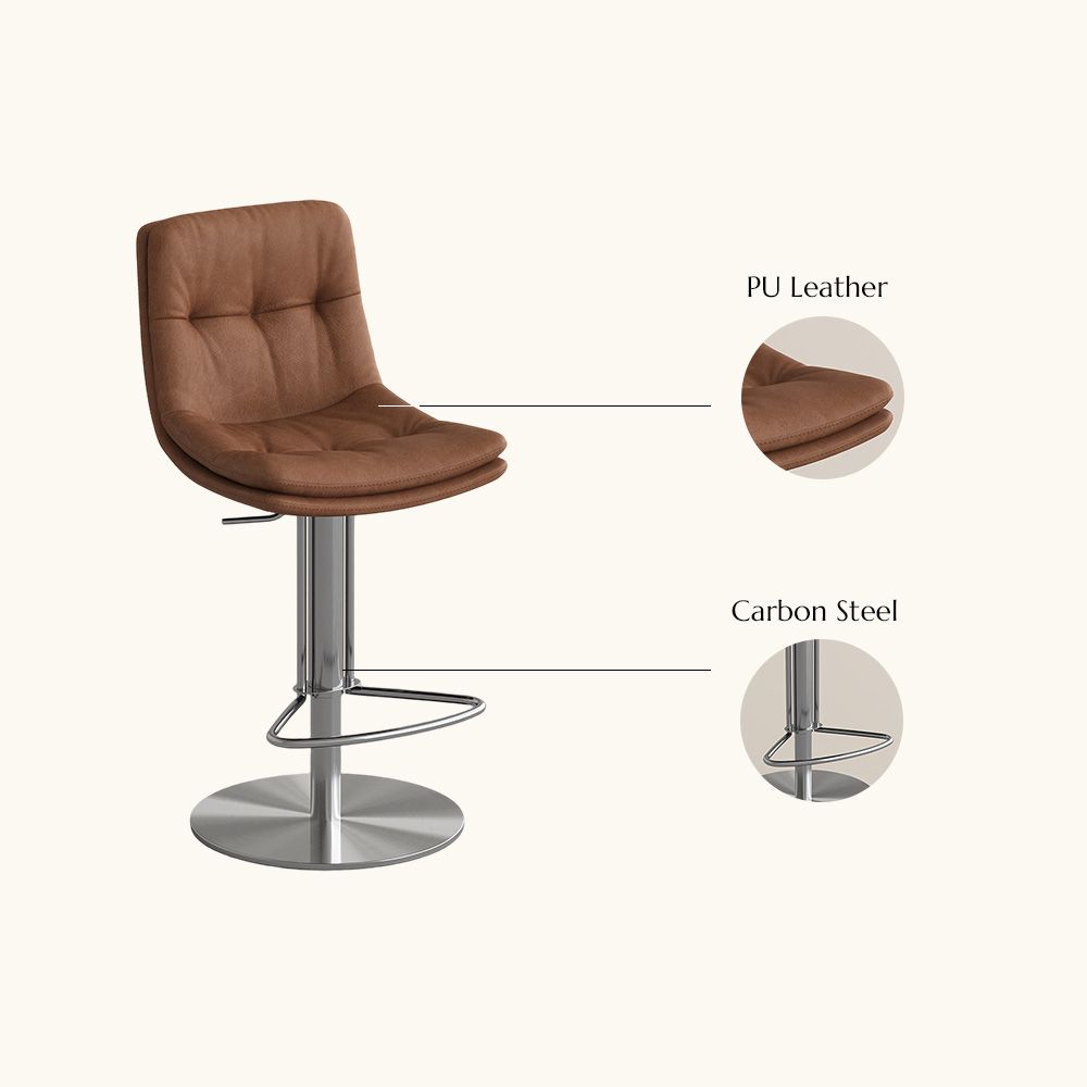 PU Leather Brown PU Leather Bar Stools & Counter Stools