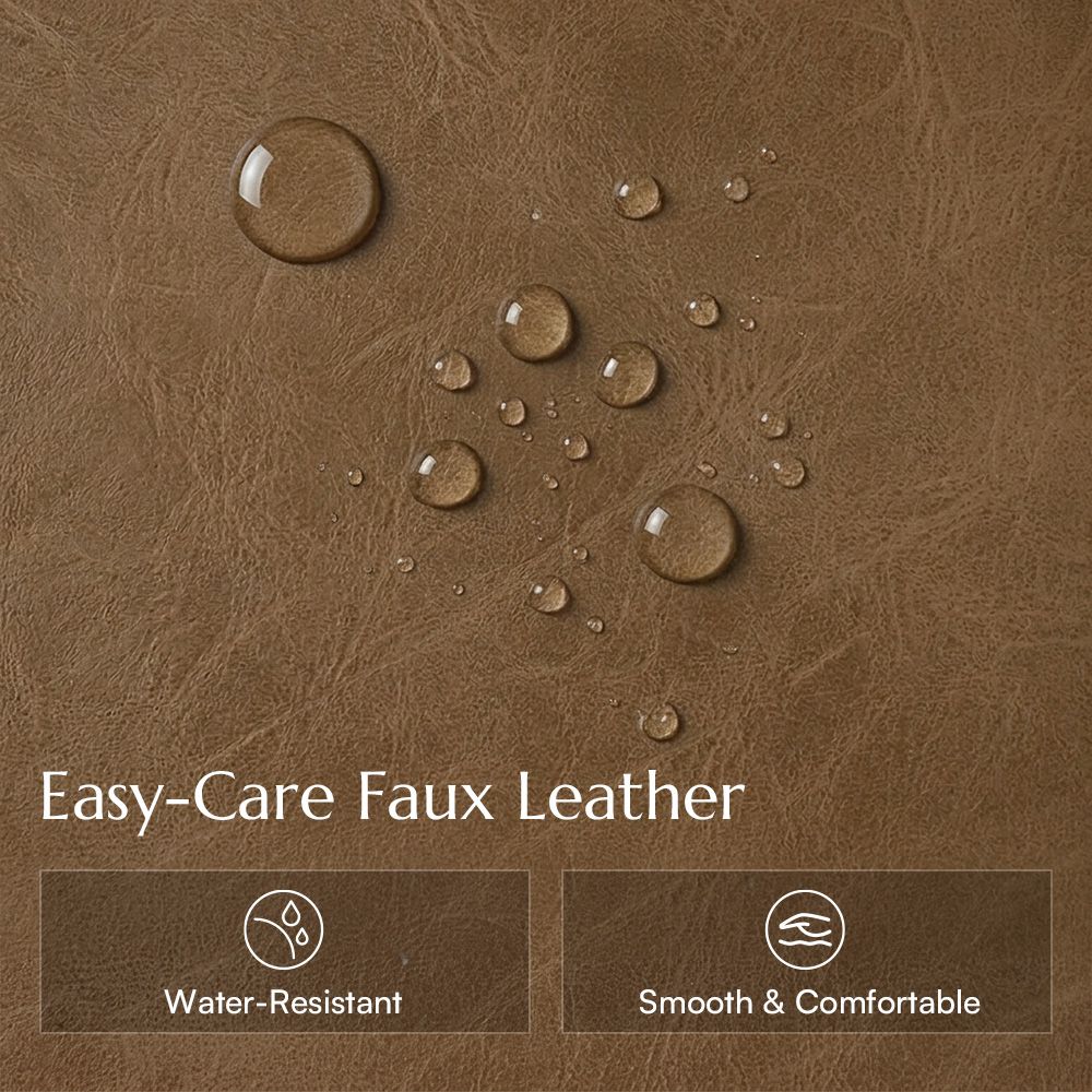 Silver Brown PU Leather Bar Stools & Counter Stools