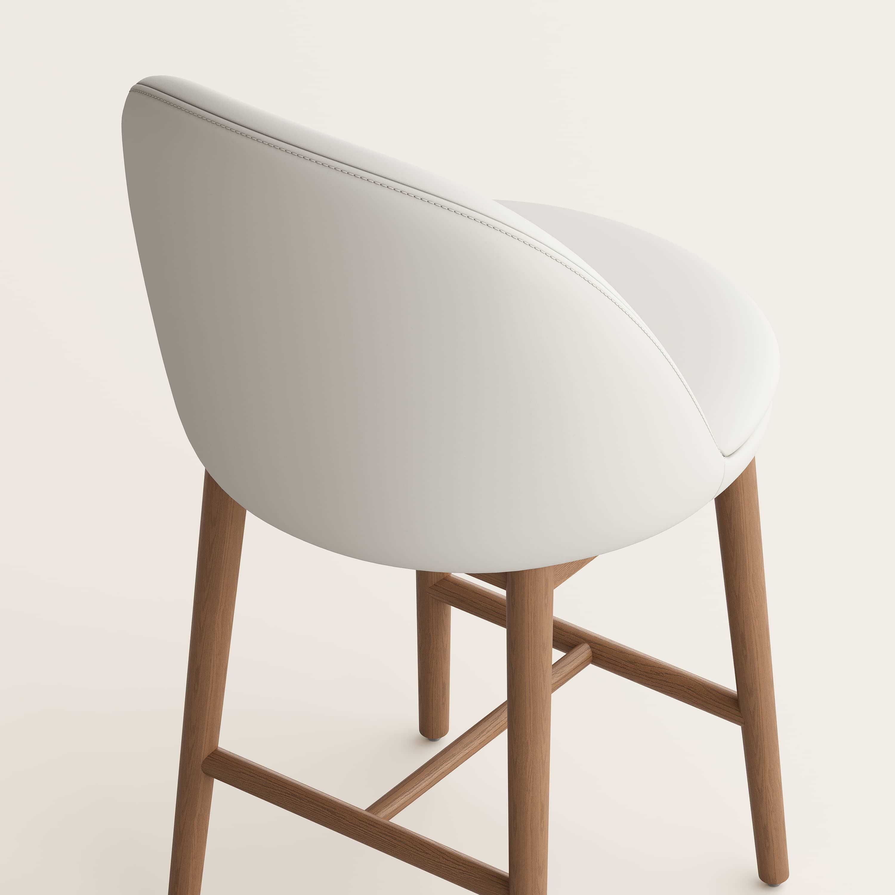 Fully Assembled Beige & Light Walnut PU Leather Bar Stools & Counter Stools