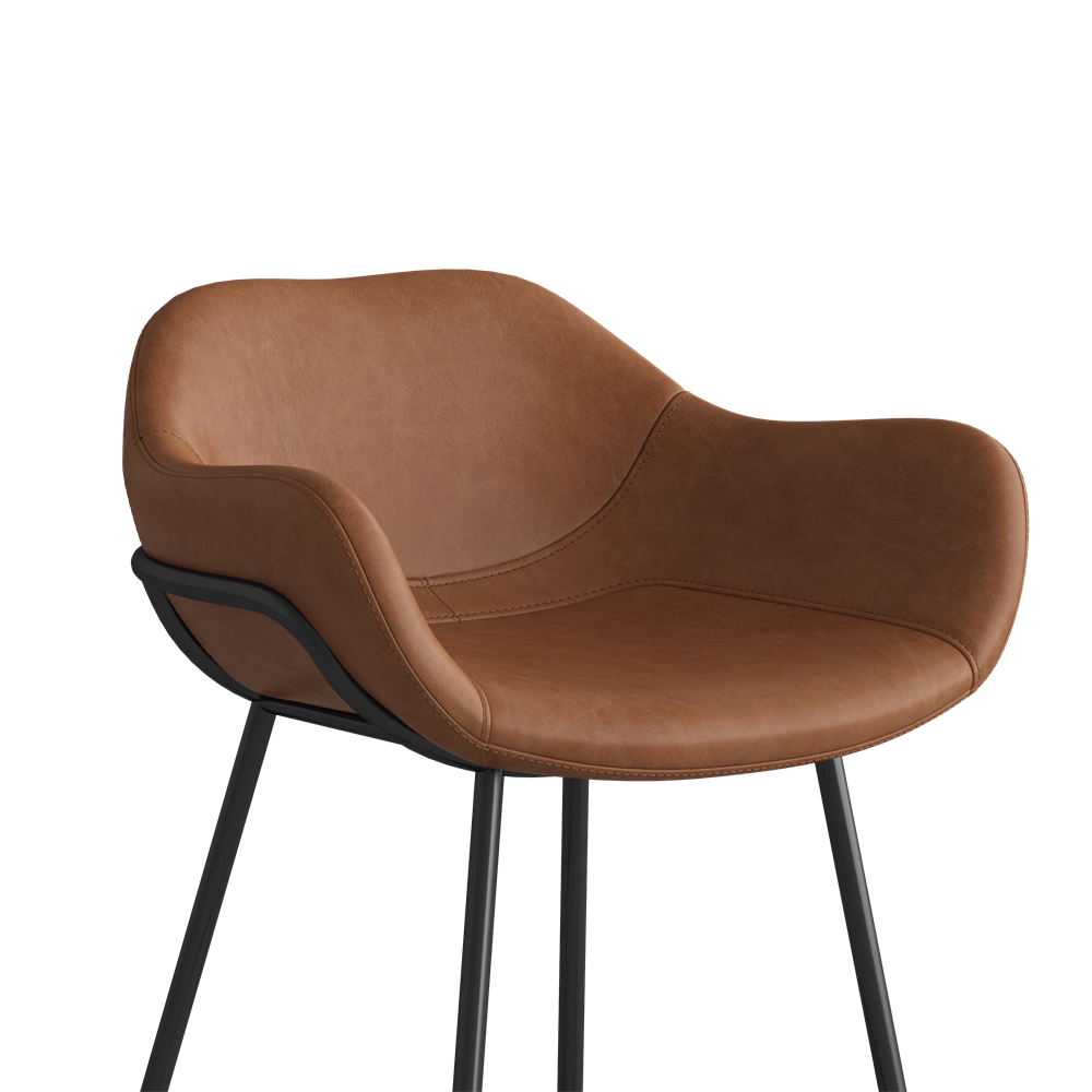 Black Brown PU Leather Bar Stools & Counter Stools