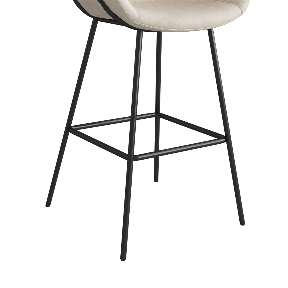 Modern Beige PU Leather Bar Stools & Counter Stools