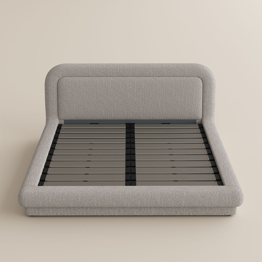 Upholstered Bed Frame Beige Chenille Beds