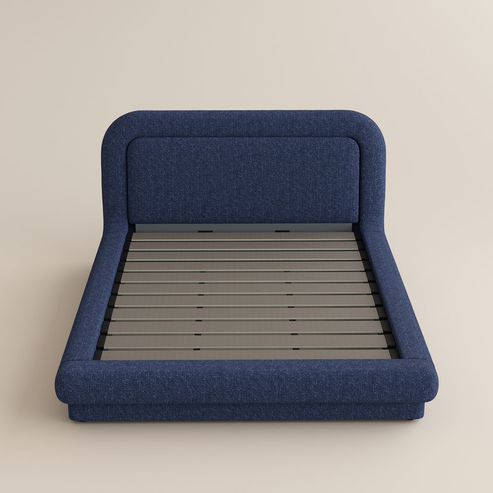 Modern Dark Blue Chenille Beds