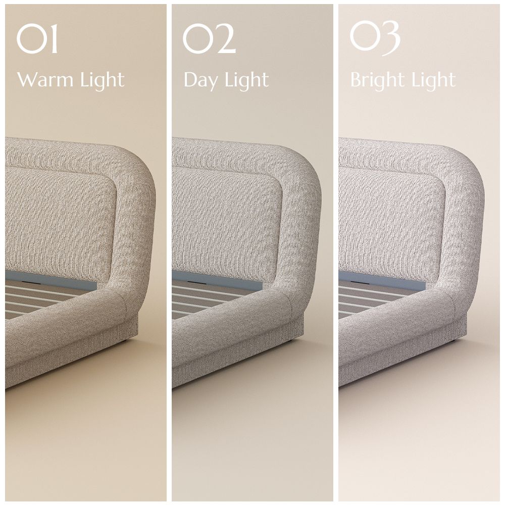 Modern Beige Chenille Beds