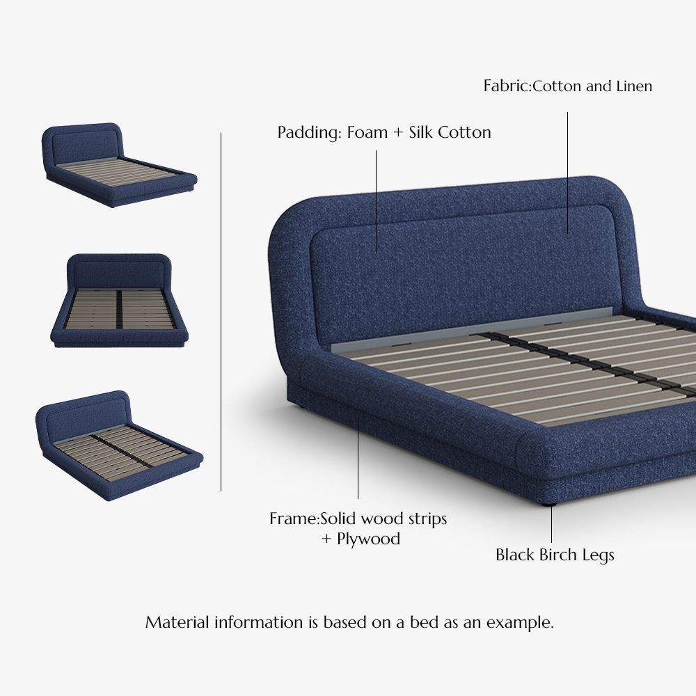 Blue Dark Blue Chenille Beds