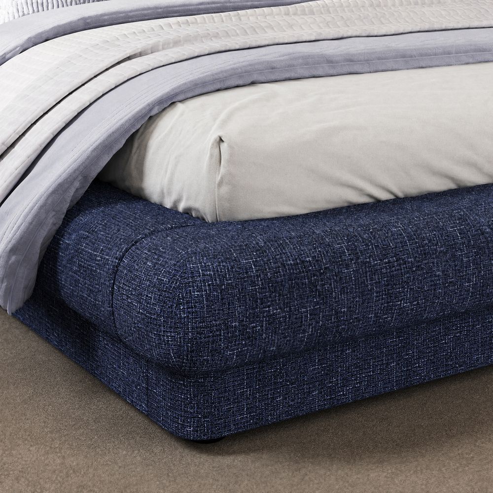 Modern Dark Blue Chenille Beds