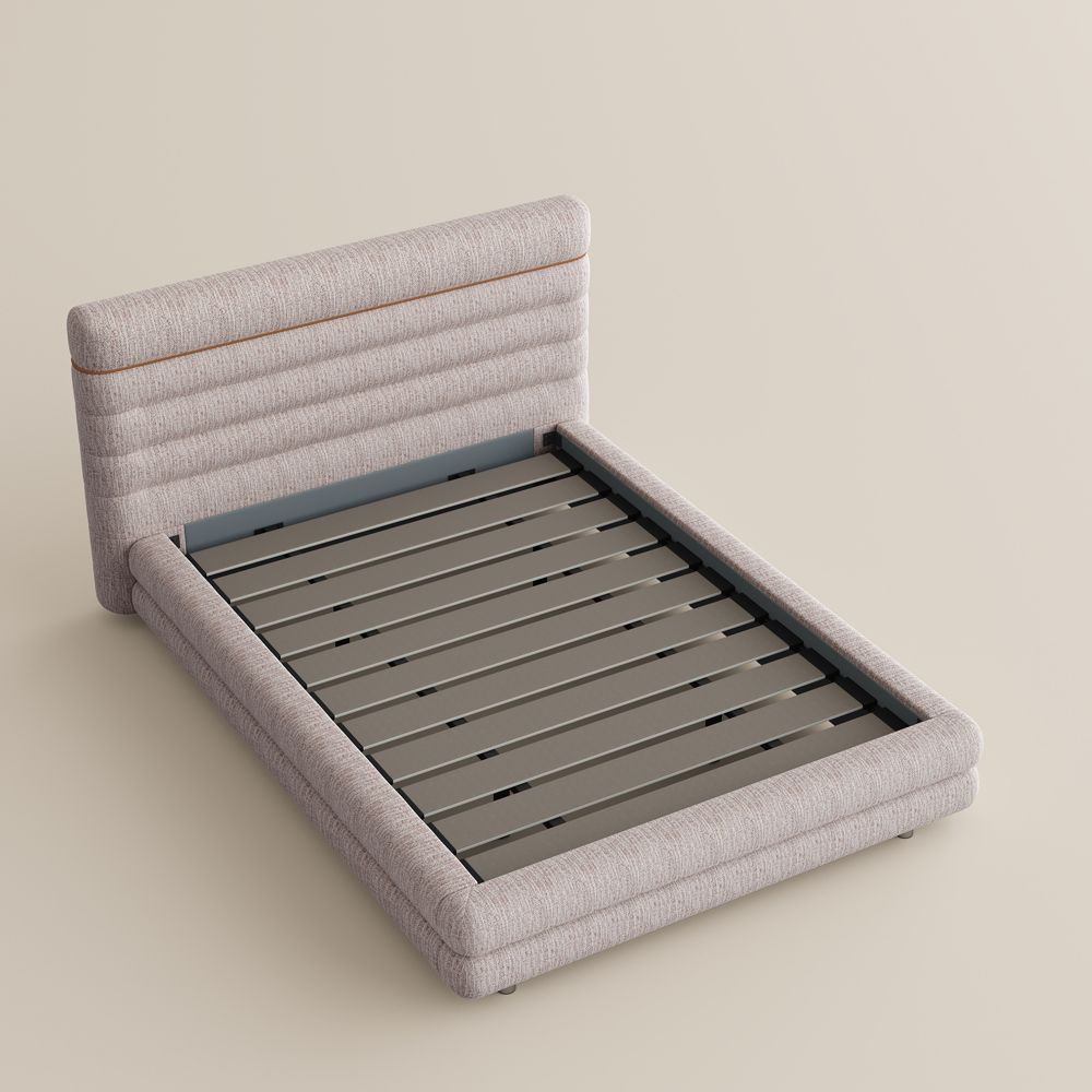 Mid Century Modern Pink & White Chenille Beds