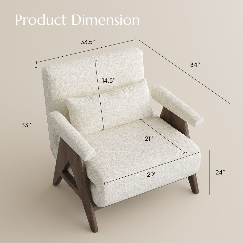 Bedroom Walnut & White Fabric Chairs