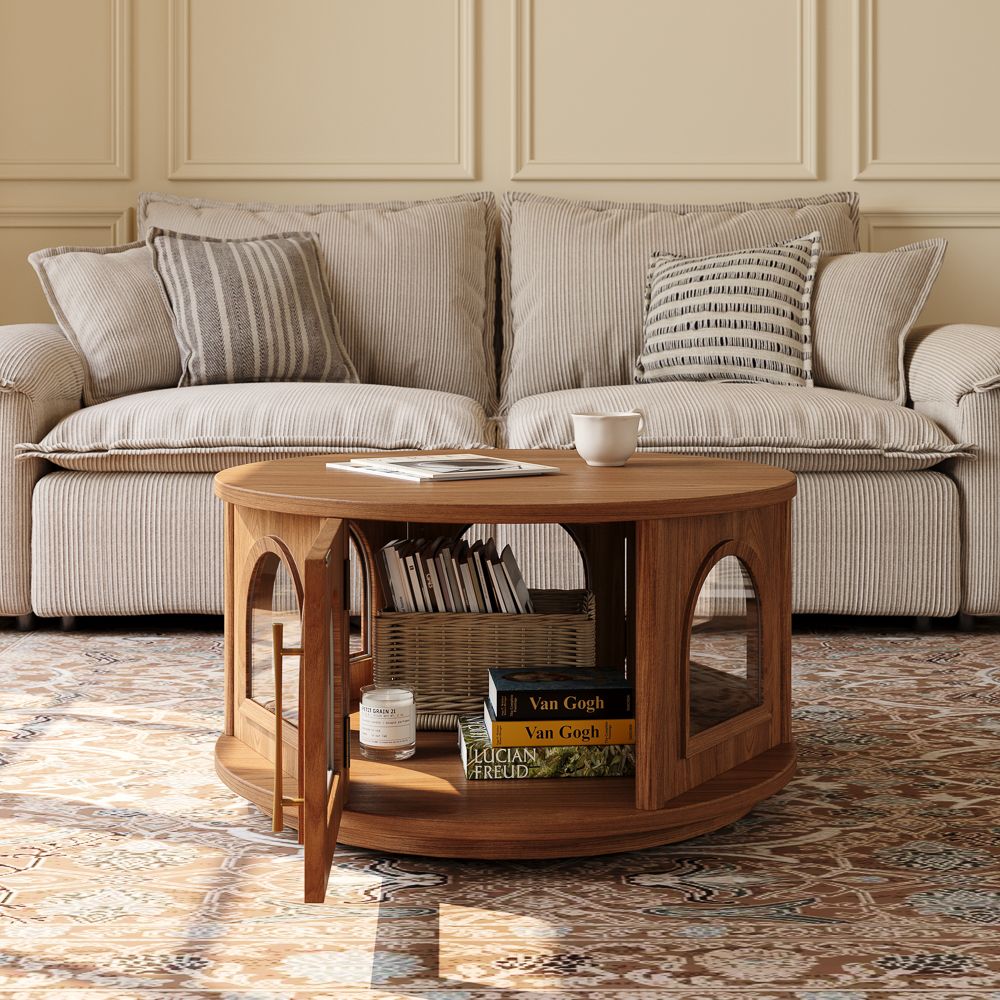 Walnut Color Walnut Color Engineered Wood Coffee Tables