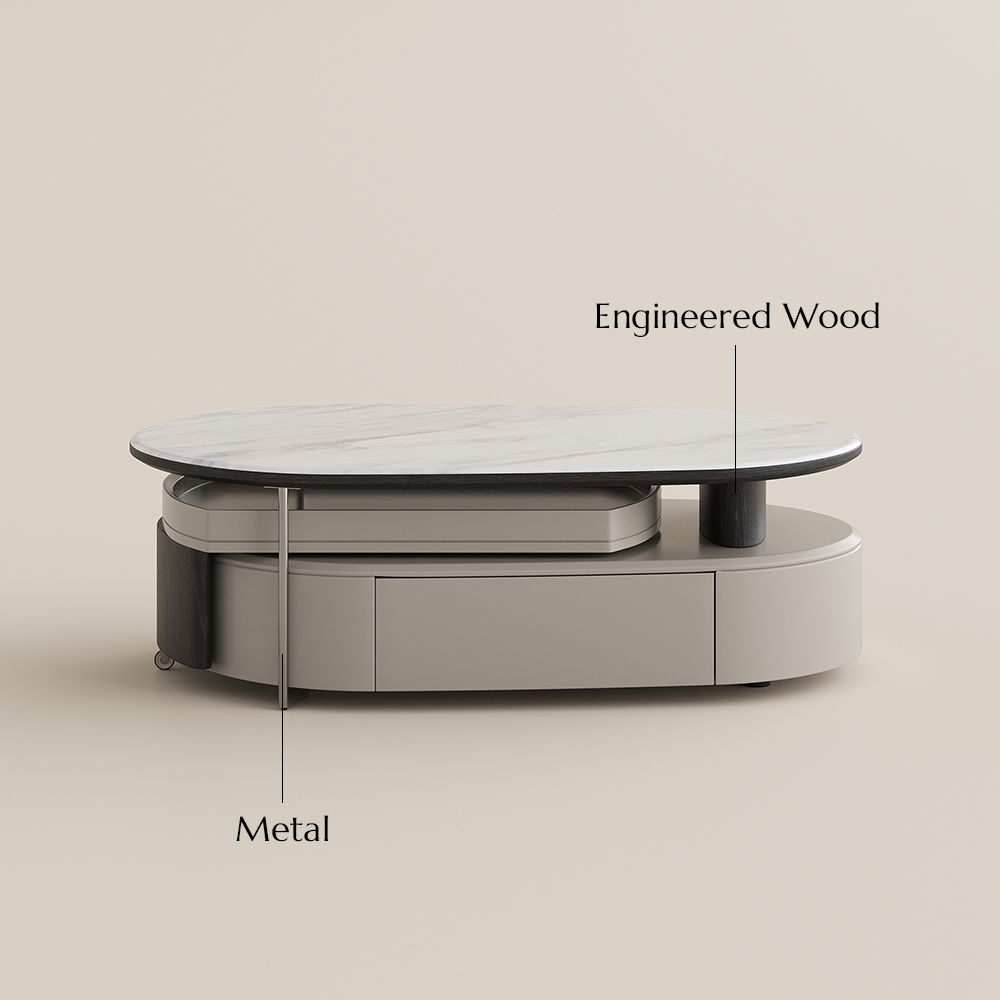 Coffee Table with Left-Right Extension
