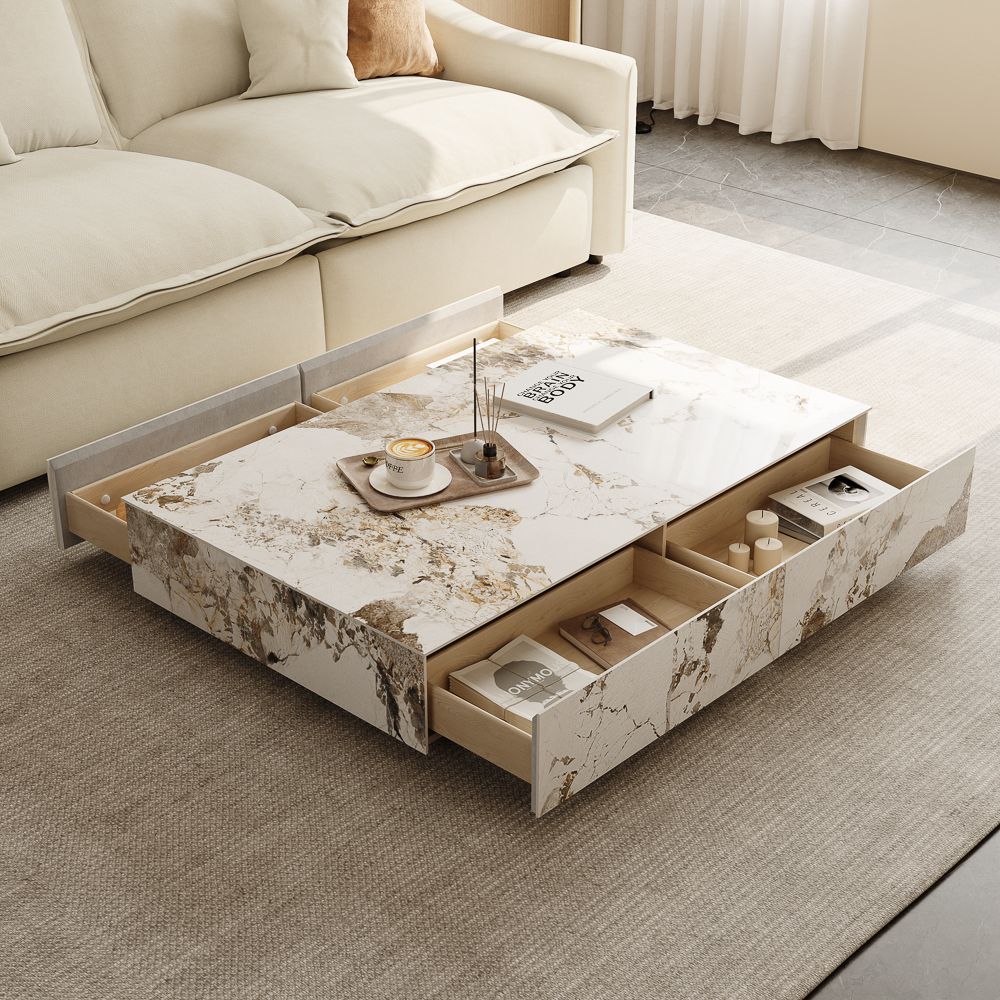 Fully Assemble Pandora Sintered Stone Coffee Tables