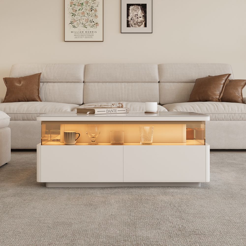 Aether White Engineered Wood Coffee Tables