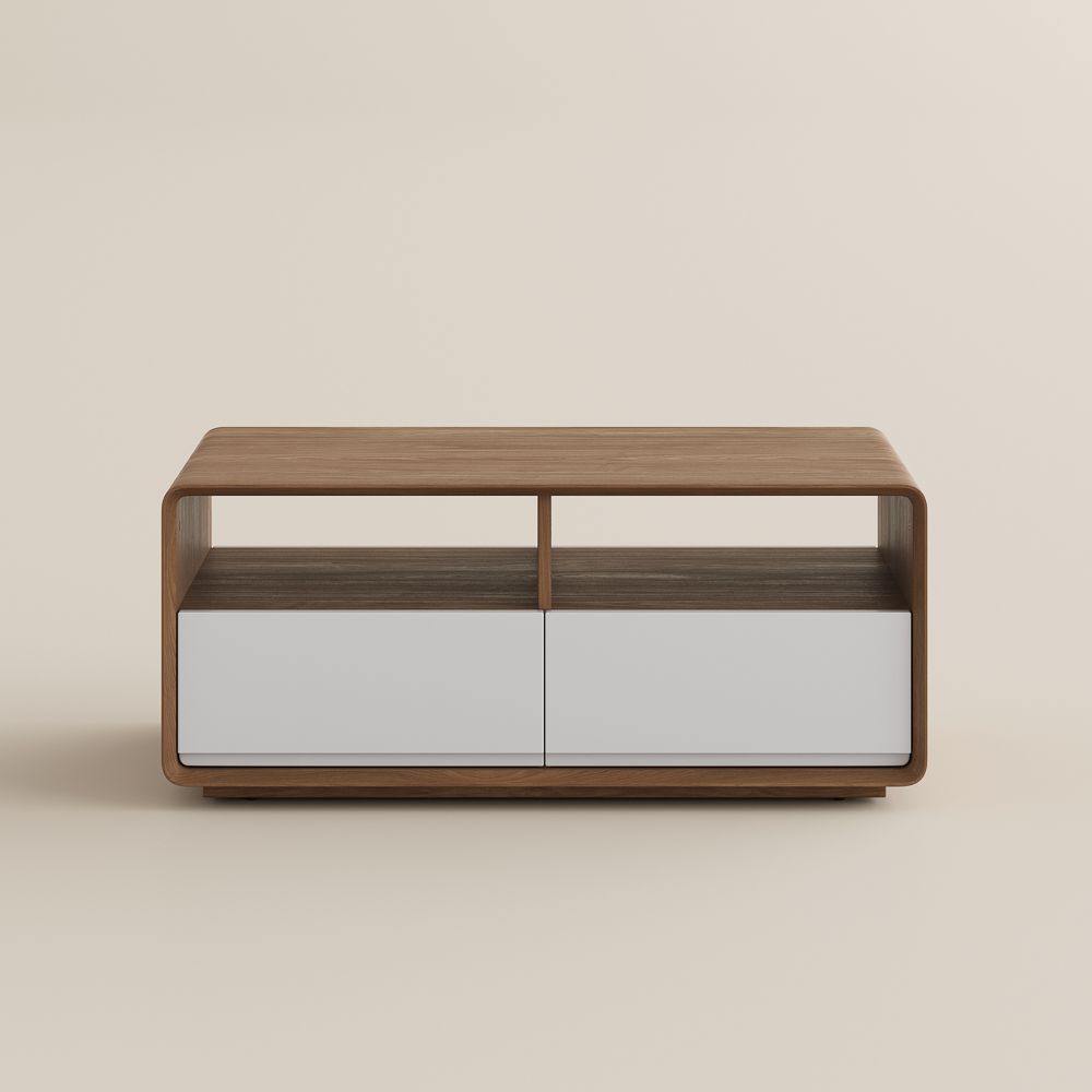 Wood Dark Wood & White Coffee Tables