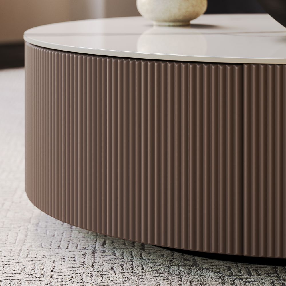 Gray Gray Sintered Stone Coffee Tables