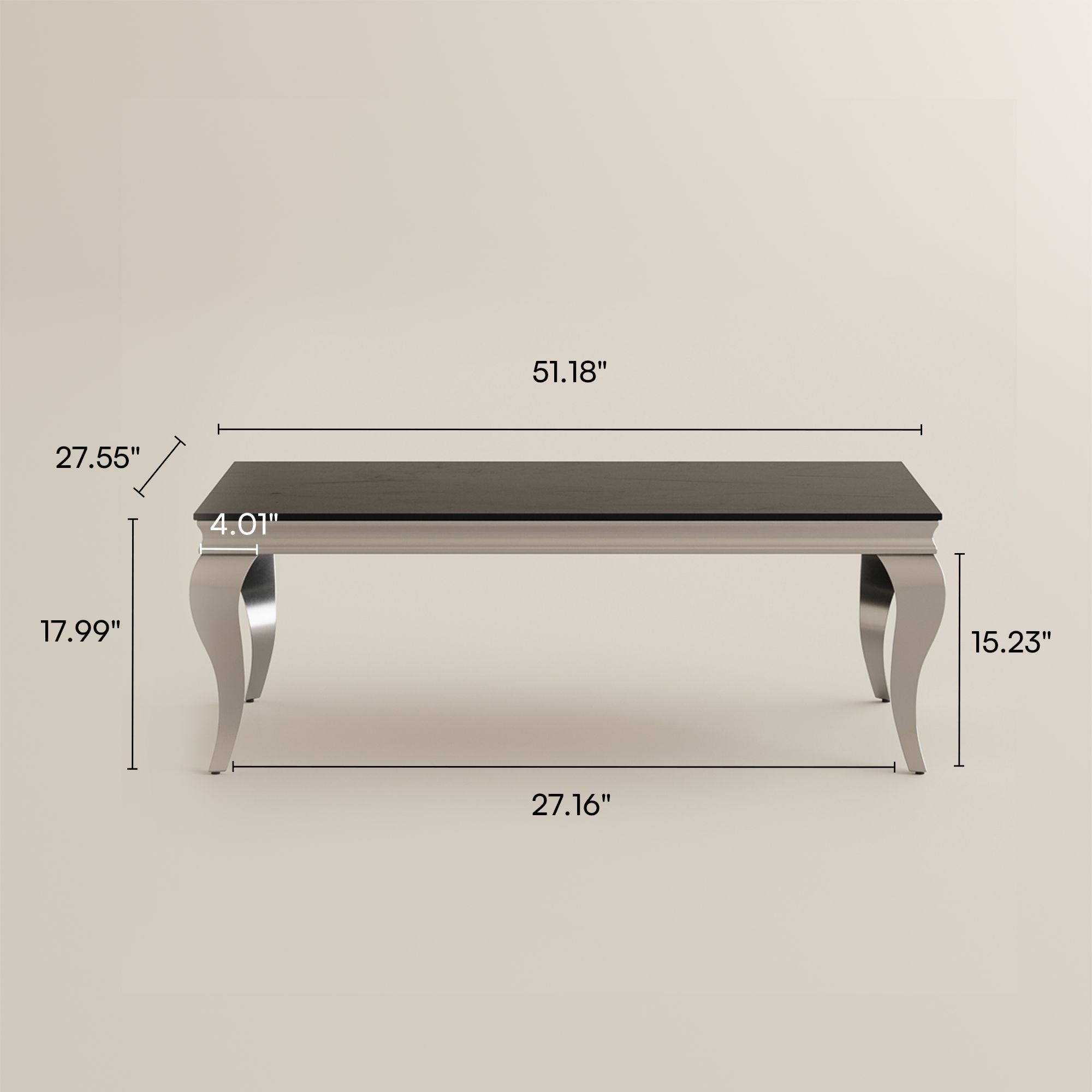 Metal Glossy Black Metal Coffee Tables