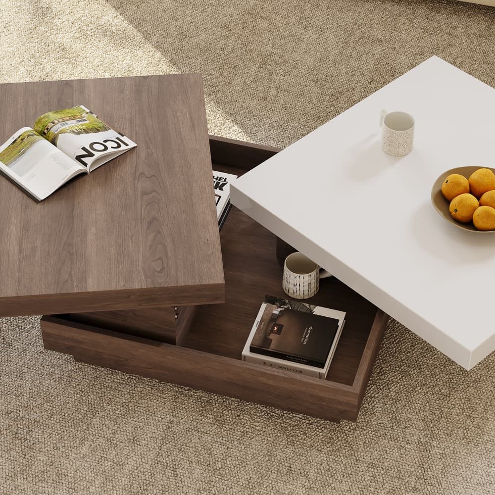 Walnut Color Walnut Color Engineered Wood Coffee Tables