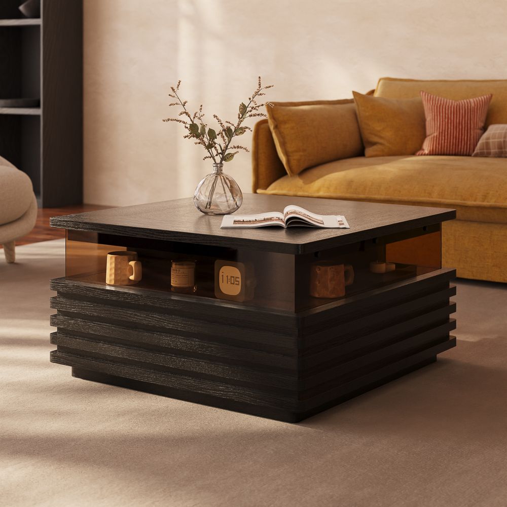Selene Black Engineered Wood Coffee Tables