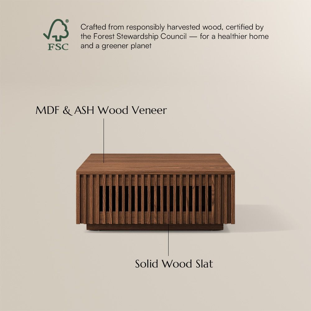 Walnut Walnut Color Engineered Wood Coffee Tables