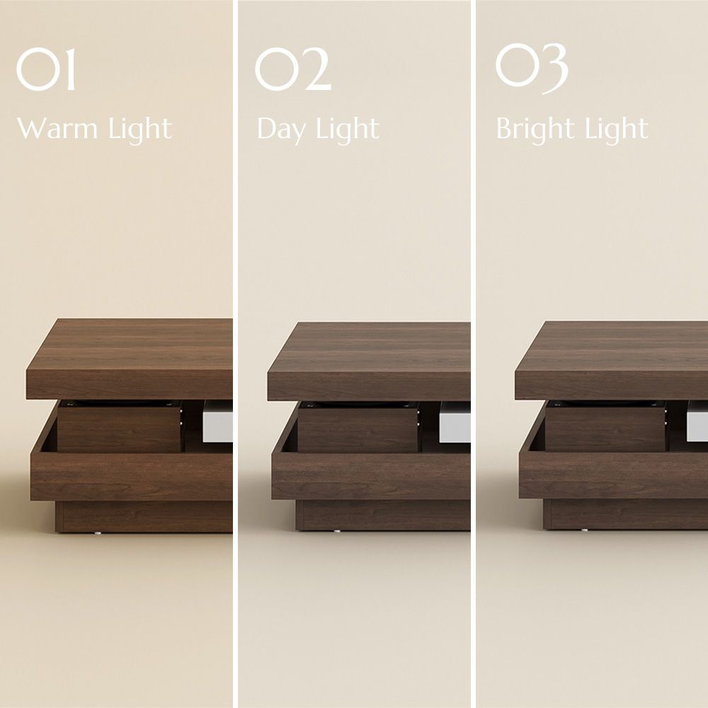 Rotating Coffee Table with Left-Right Extension