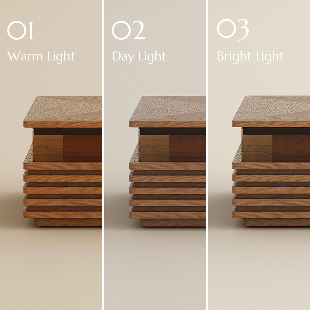 Selene Walnut Color Engineered Wood Coffee Tables