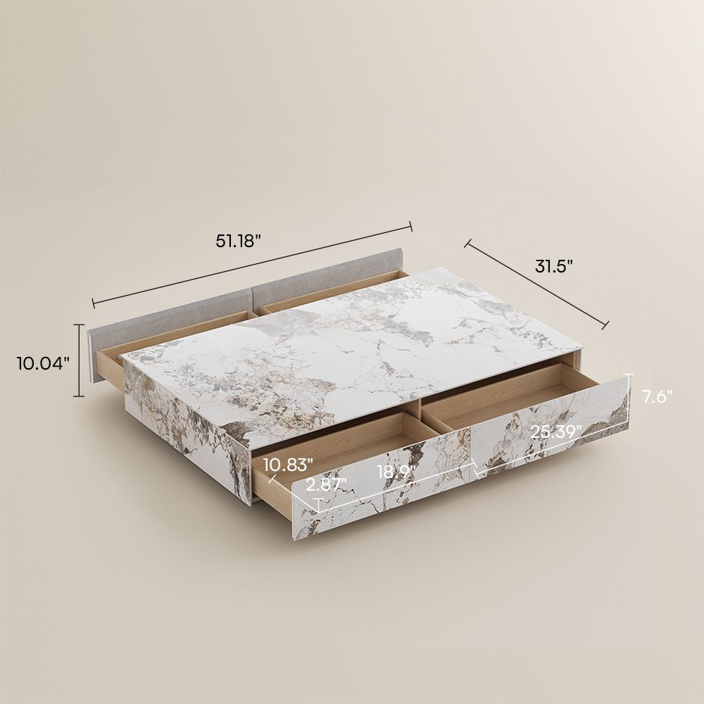 Modern Pandora Sintered Stone Coffee Tables