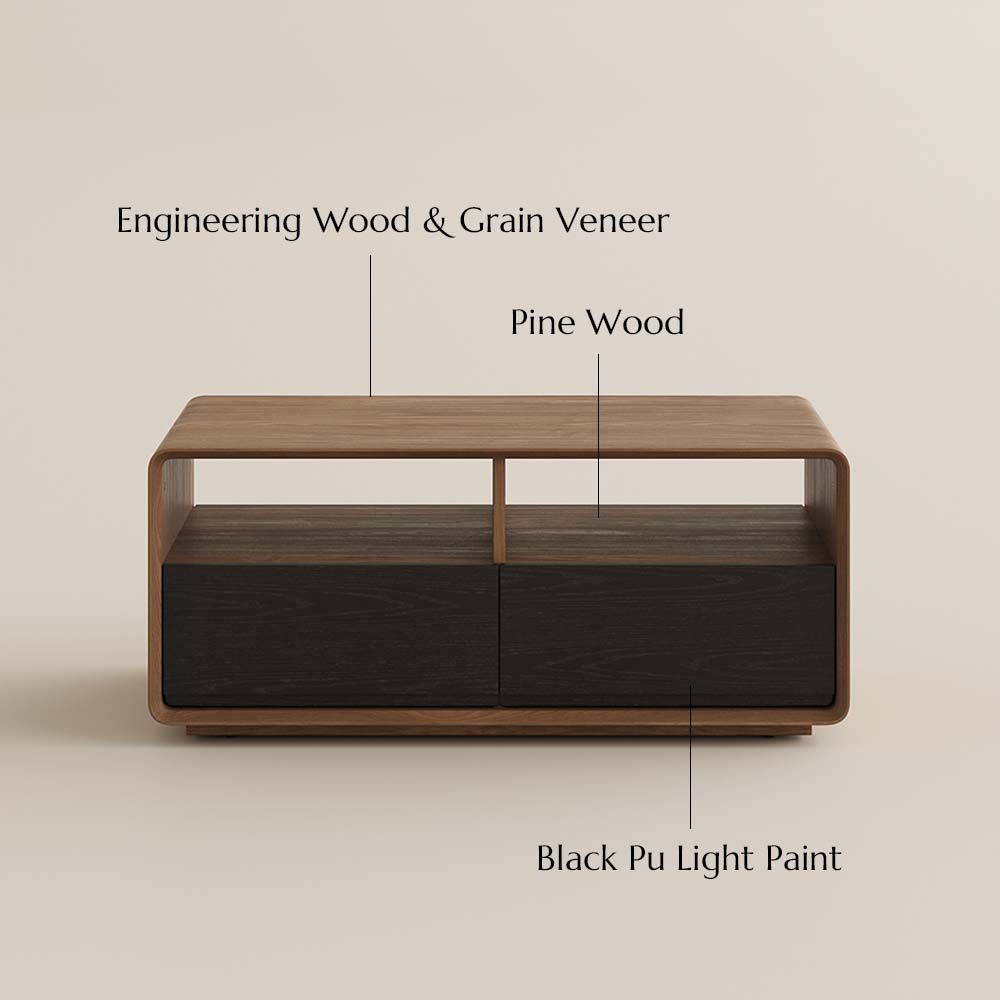 Modern Dark Wood & Black Coffee Tables