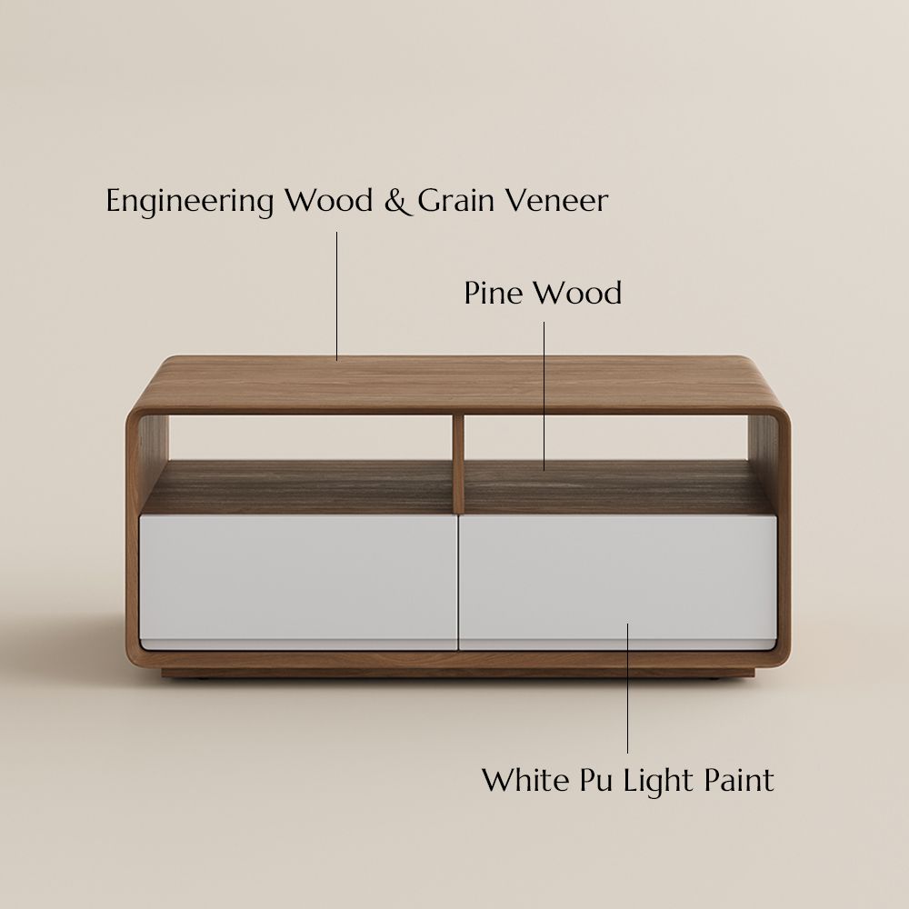 Wood Dark Wood & White Coffee Tables