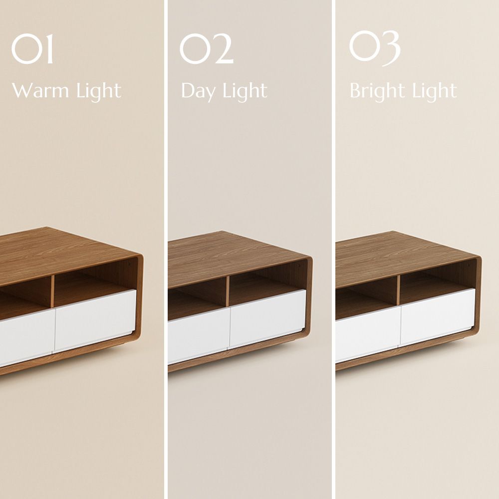 with Storage Dark Wood & White Coffee Tables