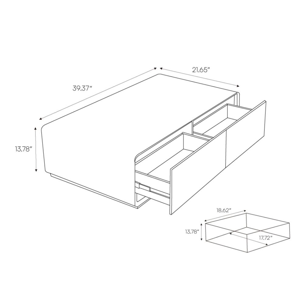 With Storage Black Engineered Wood Coffee Tables