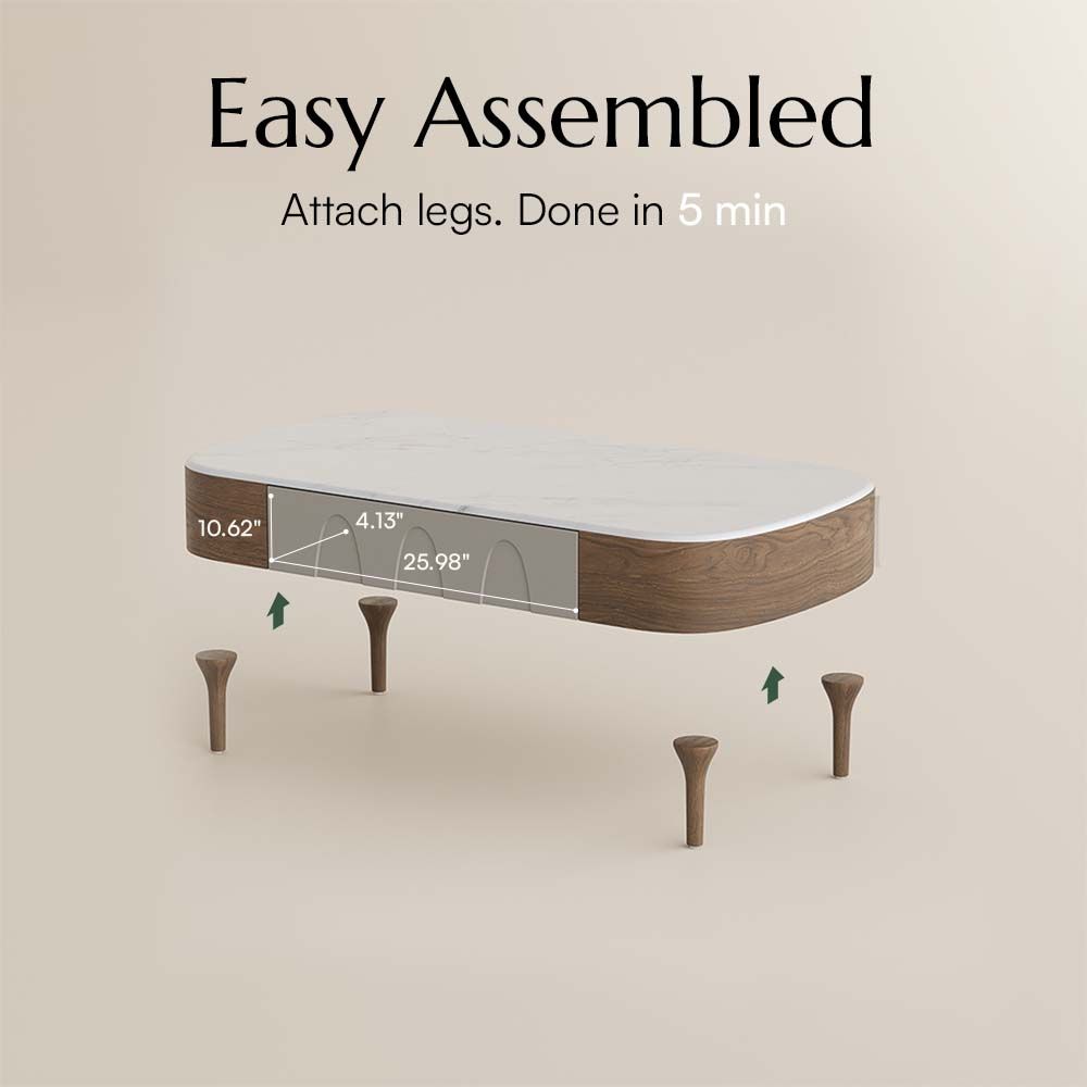 Rectangular Luxury Wood Coffee Tables