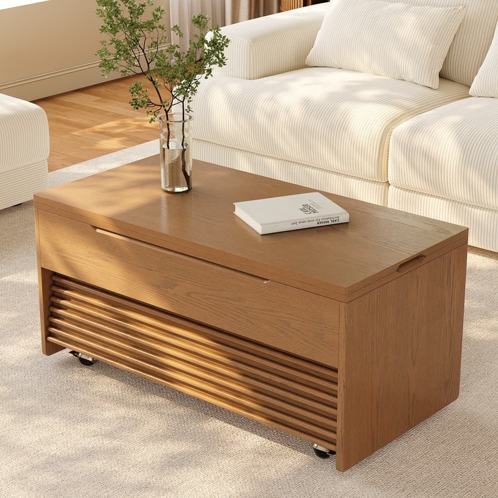 Lift top Walnut Color Plywood Coffee Tables